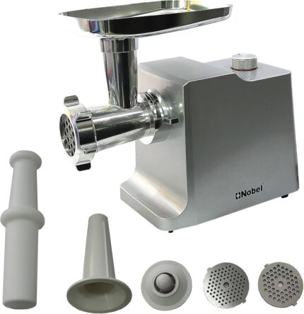 Nobel Meat Grinder Silver Full Metal Gear 2 Speed + Reverse Function Full Copper Motor With Accesories NMG3000